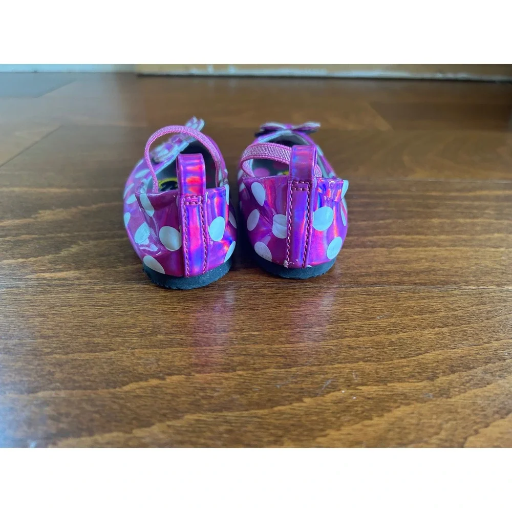Disney Baby Minnie Mouse Pink Polka Dot Ballet Flats Toddler Girls Size 5